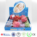 hot sales assorted colours mesh bath sponge women's floral mesh shower sponge soft nylon bath ball